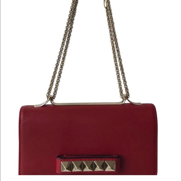 Valentino Handbags - Classic Red Va-va-voom Valentino Clutch